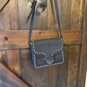 Express Black Studded Crossbody Bag